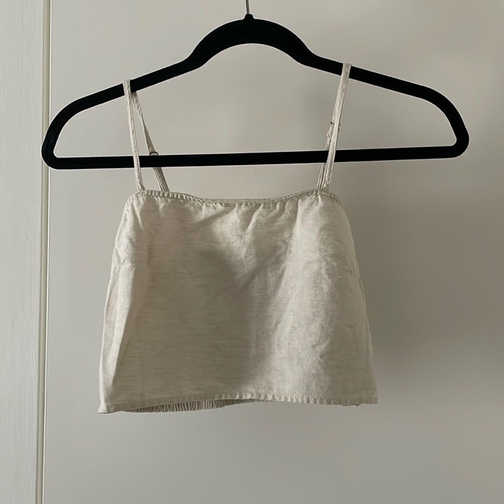 Billabong smocked cropped cami bralette top